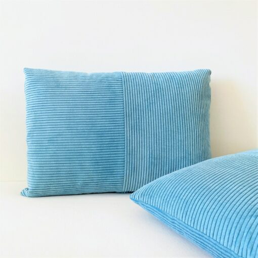 Cozy Blue Corduroy Lumbar Pillow Cover Scandinavian Charm for Your Home - Image 4