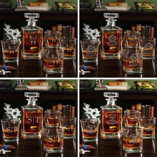 Personalized Bourbon Decanter Set Elevate Your Spirits with Engraved Decanter and Glasses - Image 4