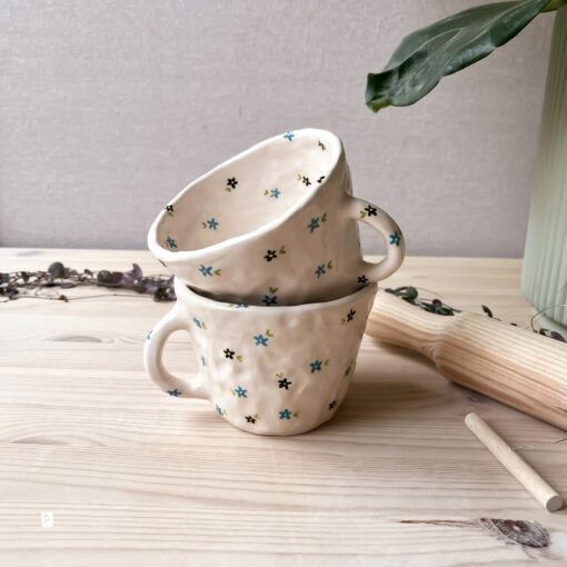 Floral Haven Handmade Ceramic Mug for Coffee and Tea Enthusiasts - Image 4