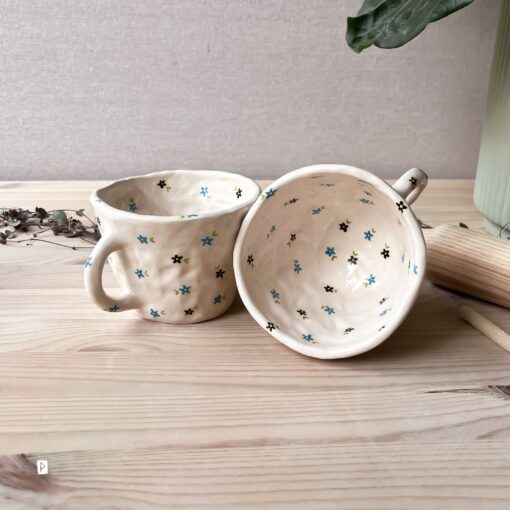 Floral Haven Handmade Ceramic Mug for Coffee and Tea Enthusiasts - Image 5