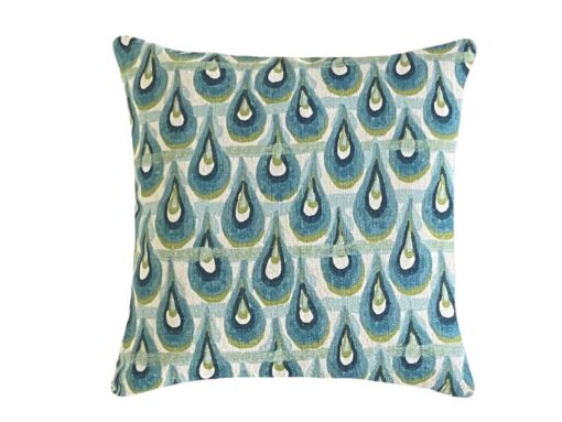 Chloe Birchcloth Throw Pillow Cover Geometric Modernity in Navy, Teal, Lime, and Ivory - Image 4