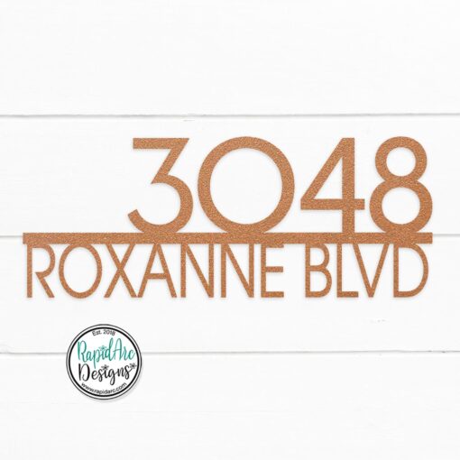 Modern Deco Metal House Number Sign Elevate Your Curb Appeal with Style - Image 3