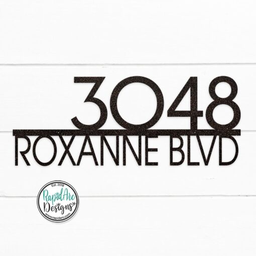 Modern Deco Metal House Number Sign Elevate Your Curb Appeal with Style - Image 2