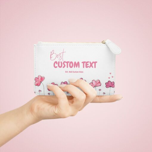 Personalized Mini Clutch Pink Floral Haven for Her | Unique Gifts for Mom, Stepmom, and Adopted Mom - Image 4