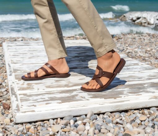 Helios Handmade Greek Leather Sandals for Men | Summer Vacation Essential - Image 2