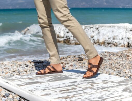 Helios Handmade Greek Leather Sandals for Men | Summer Vacation Essential - Image 4