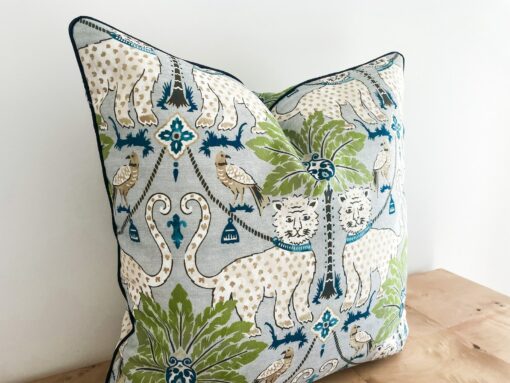 Tropical Oasis Happy Jaguar Pillow Cover for Indoor/Outdoor Decor - Image 2