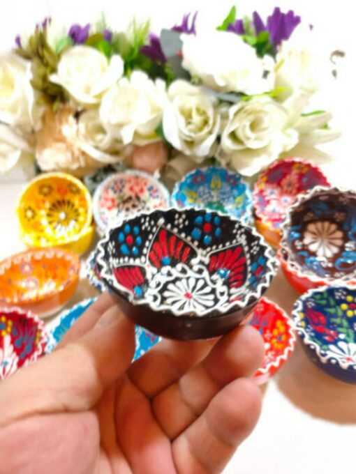 Handmade Turkish Ceramic Bowls 8cm, Microwave Safe, Lead-Free, Food-Grade, Perfect for Weddings - Image 5