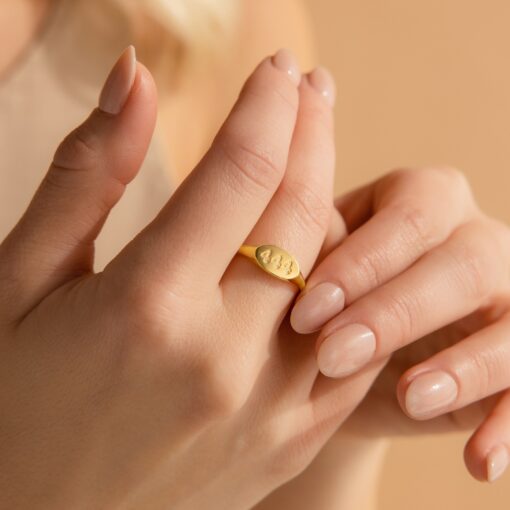 Caitlyn Minimalist's Custom Lucky Numbers Ring Your Personalized Angel Numbers Talisman - Image 5