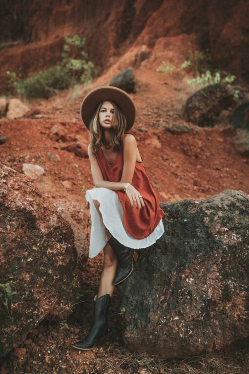 Bohemian Rhapsody Momoko Sandstone Midi Dress - Embrace Your Gypsy Spirit - Image 6