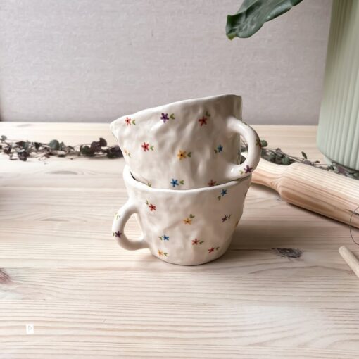 Floral Haven Handmade Ceramic Mug for Coffee and Tea Enthusiasts - Image 6