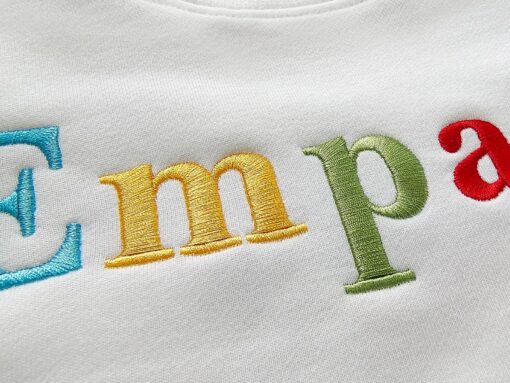 Embroidered Empathy Sweatshirt Spread Kindness and Positivity in Style - Image 4