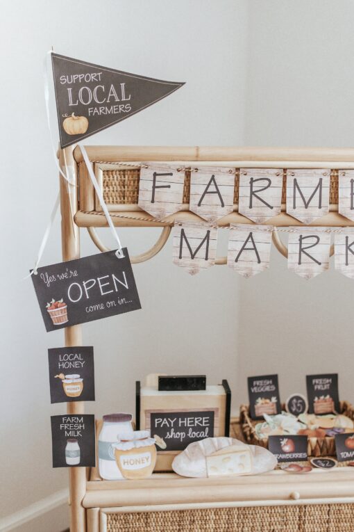 Farmers Market Dramatic Play Set Cultivate Imaginative Play and Market Adventures - Image 4