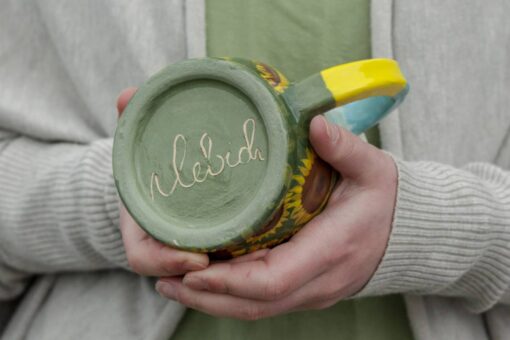 Sunflower of Hope A Ceramic Mug Embracing Ukrainian Resilience - Image 6