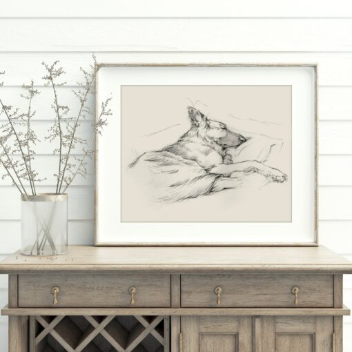 Captivating German Shepherd Drawing A Masterpiece for Your Walls - Image 2