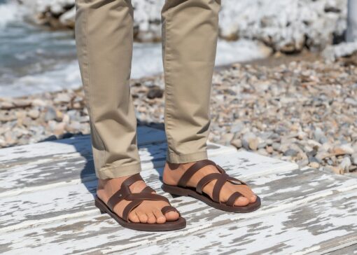 Helios Handmade Greek Leather Sandals for Men | Summer Vacation Essential - Image 3