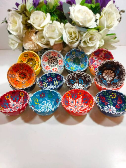 Handmade Turkish Ceramic Bowls 8cm, Microwave Safe, Lead-Free, Food-Grade, Perfect for Weddings - Image 6