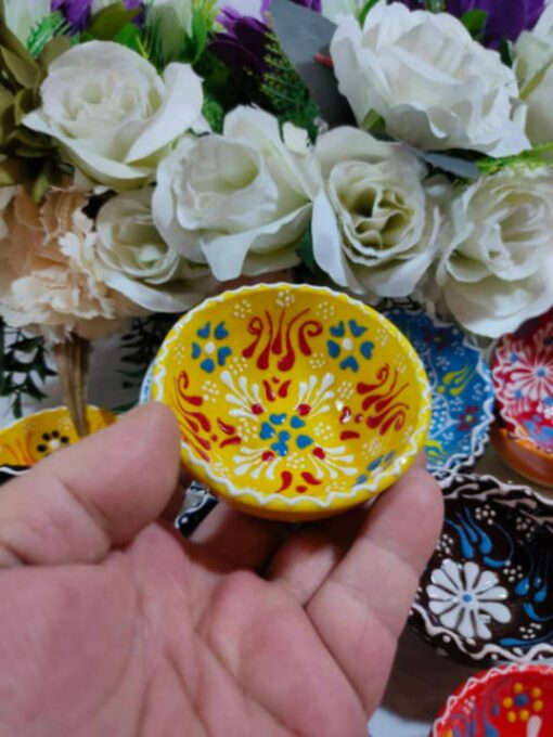 Handmade Turkish Ceramic Bowls 8cm, Microwave Safe, Lead-Free, Food-Grade, Perfect for Weddings - Image 4