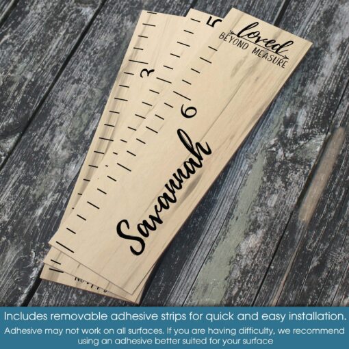 Personalized Wooden Growth Chart Track Your Child's Height with Style and Sentiment - Image 4
