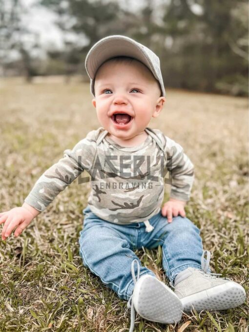 Personalized Toddler Ball Cap Mesh Back, Leather Patch, Perfect for Gifts - Image 3