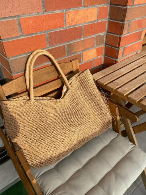 Captivating Crochet Raffia Tote The Epitome of Boho Chic for Beach and Beyond - Image 3