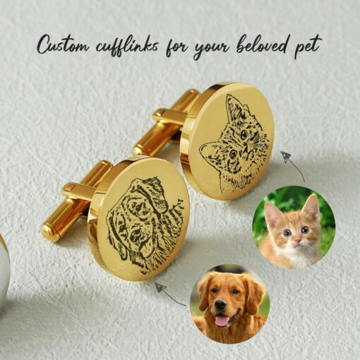 Personalized Pet Cufflinks A Unique Keepsake for the Groom on His Wedding Day - Image 5