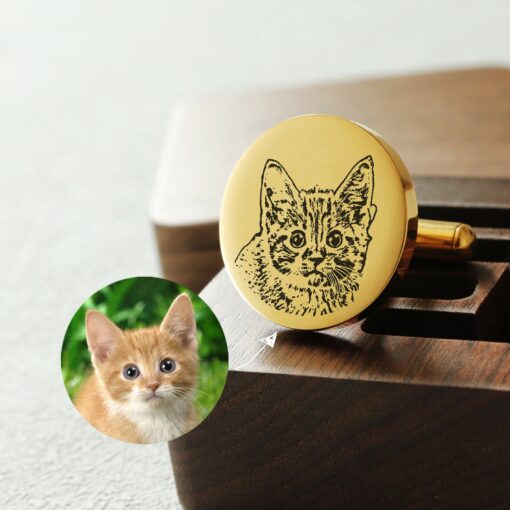 Personalized Pet Cufflinks A Unique Keepsake for the Groom on His Wedding Day - Image 4