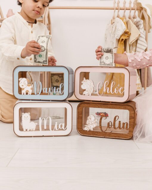 Personalized Piggy Bank for Boys A Unique Gift for Kids and Nursery Decor - Image 2