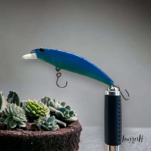 Captivating Emerald Blue Minnow Handcrafted Allure for Trout Triumphs - Image 2