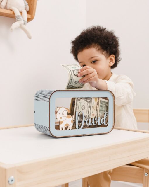 Personalized Piggy Bank for Boys A Unique Gift for Kids and Nursery Decor - Image 6