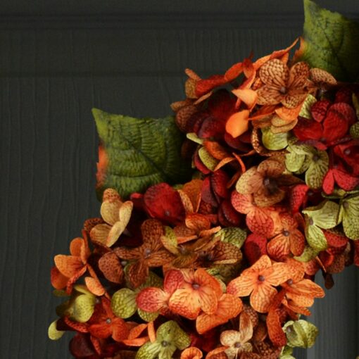 Autumnal Embrace Hydrangea Wreath for a Cozy Fall Welcome - Image 4