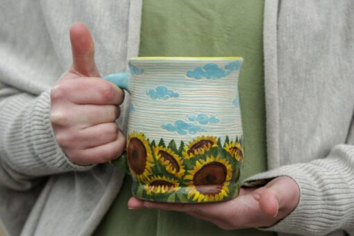 Sunflower of Hope A Ceramic Mug Embracing Ukrainian Resilience - Image 5