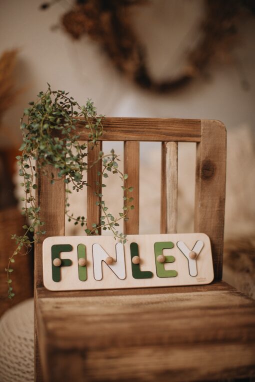 Personalized Wooden Name Puzzle A Cherished Keepsake for Your Little One's Journey - Image 2