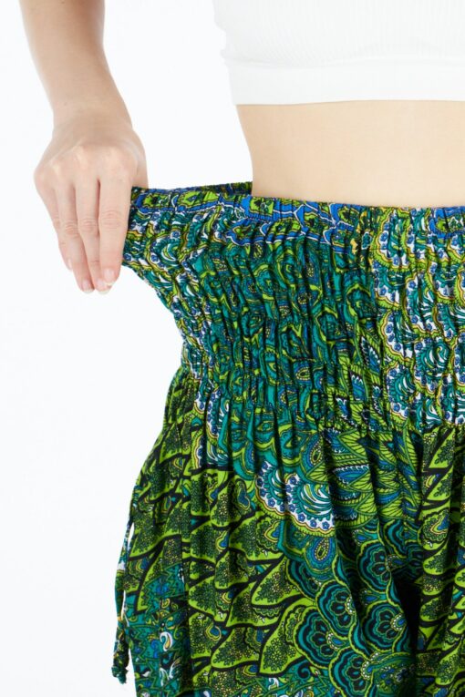 Enchanting Green Peacock Boho Pants Flowy, Comfy, and Ethically Made - Image 6