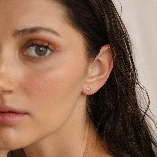 Captivating Ivy Flower Stud Earrings Minimalist Elegance for Everyday Glamour - Image 6