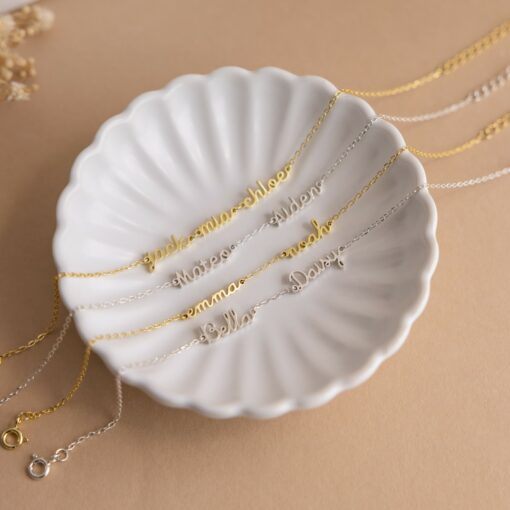 Caitlyn Minimalist's Dainty Name Bracelet Personalize Your Style with Custom Names in Gold - Image 6