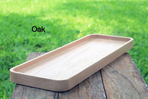 Timeless Elegance Stackable Hardwood Trays in Black Walnut, Peruvian Walnut, and Oak - Image 3