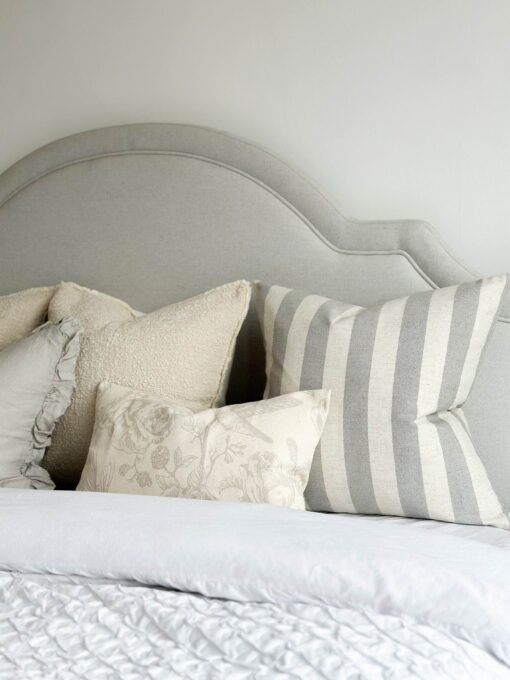 Cozy Haven Grey Bird Print Cushion with Luxurious Duck Feather Pad - Image 2
