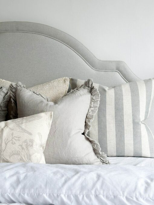 Cozy Haven Grey Bird Print Cushion with Luxurious Duck Feather Pad - Image 3