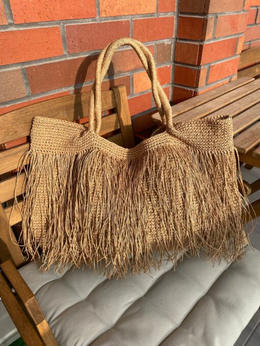 Captivating Crochet Raffia Tote The Epitome of Boho Chic for Beach and Beyond - Image 2