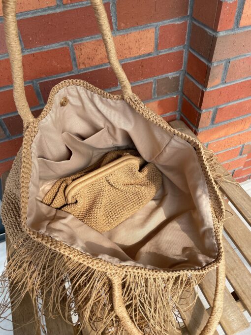Captivating Crochet Raffia Tote The Epitome of Boho Chic for Beach and Beyond - Image 5