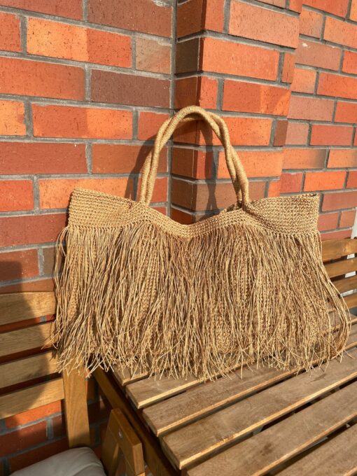 Captivating Crochet Raffia Tote The Epitome of Boho Chic for Beach and Beyond - Image 4