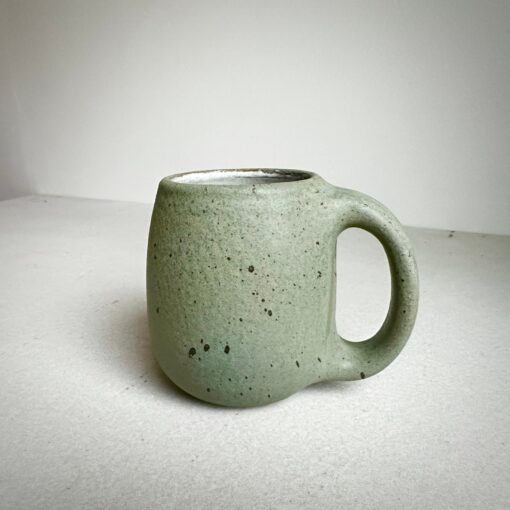 Timeless Treasures Handcrafted Aged Green Ceramic Mug for Your Daily Ritual - Image 2