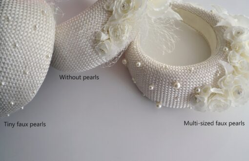 Royal-Inspired Cream Fascinator Headband with Birdcage Veil Elevate Your Bridal Look - Image 5