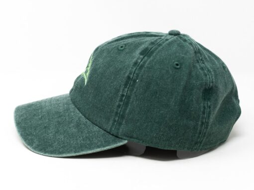 Embroidered Arugula Leaf Baseball Cap Washed Cotton, Curved Brim, Summer Style - Image 3