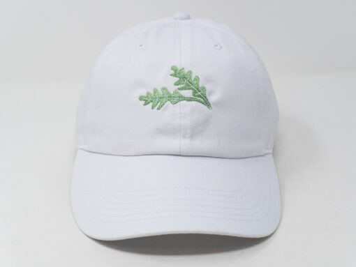 Embroidered Arugula Leaf Baseball Cap Washed Cotton, Curved Brim, Summer Style - Image 6