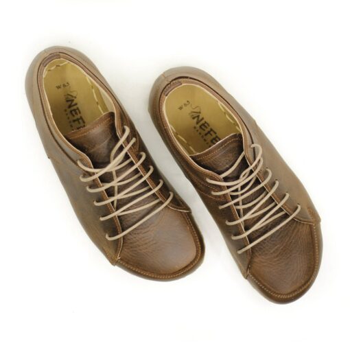 Barefooters Women's Tie Sneakers Classic Crazy Brown Leather Sneakers for Unparalleled Comfort and Style - Image 6