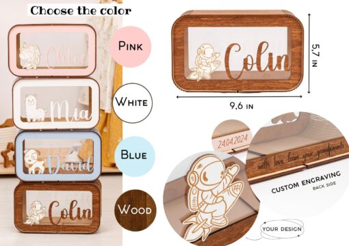 Personalized Piggy Bank for Kids A Cherished Keepsake for Your Little One - Image 3
