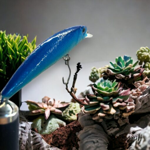 Captivating Emerald Blue Minnow Handcrafted Allure for Trout Triumphs - Image 3