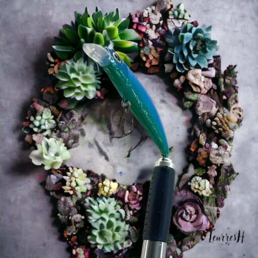 Captivating Emerald Blue Minnow Handcrafted Allure for Trout Triumphs - Image 4
